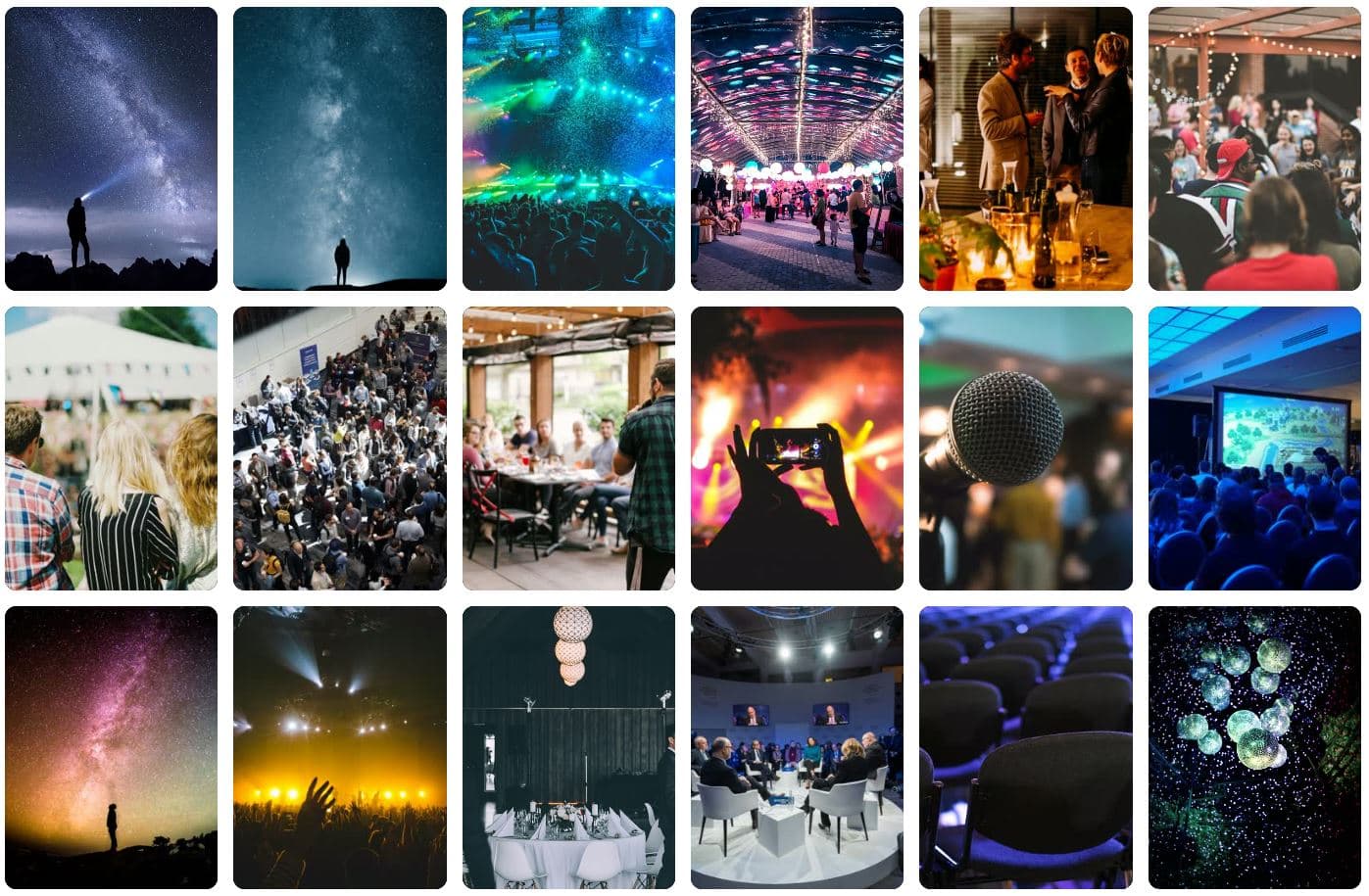 Photo collage showing drive with many photos
