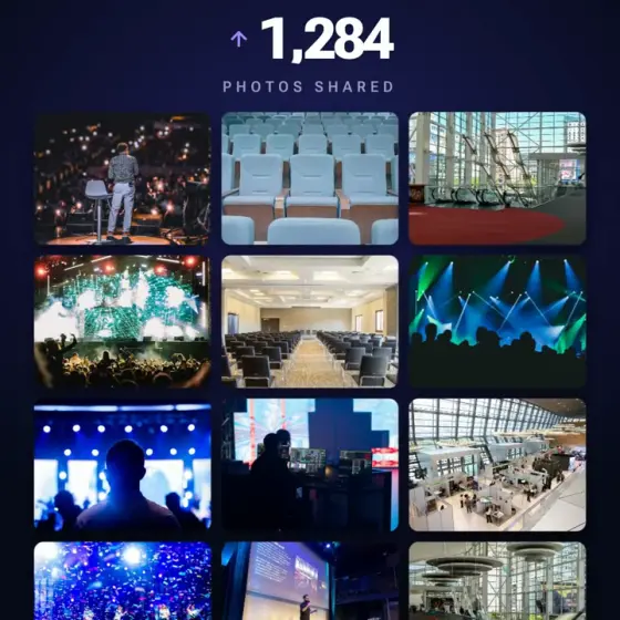 A gallery wall showing 1,284 shared photos